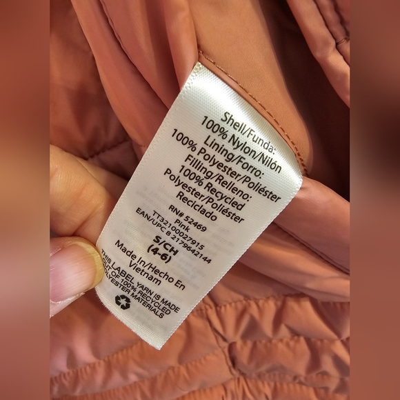 Time and Tru Walmart Brand Puffer Zipper Sleeveless Vest Size Small (4-6) Pink - Picture 7 of 9